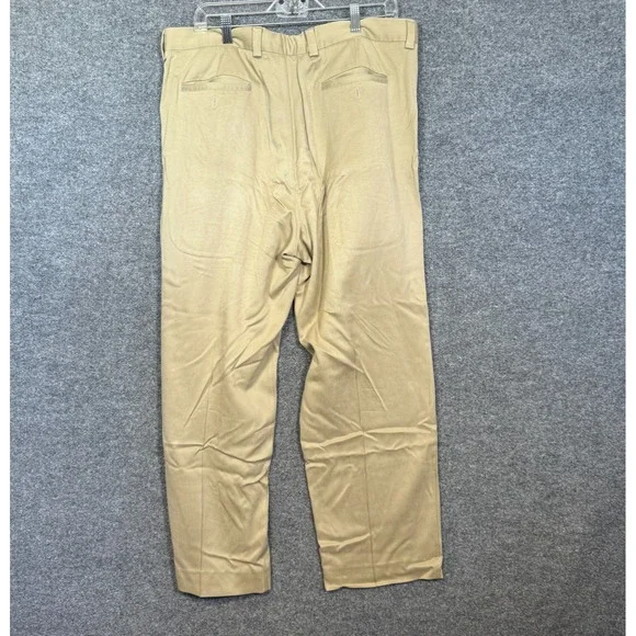 Tommy Bahama Chino Pants Mens 38x30 100% Silk Khaki Relaxed Pleated Old Money - Picture 7 of 13